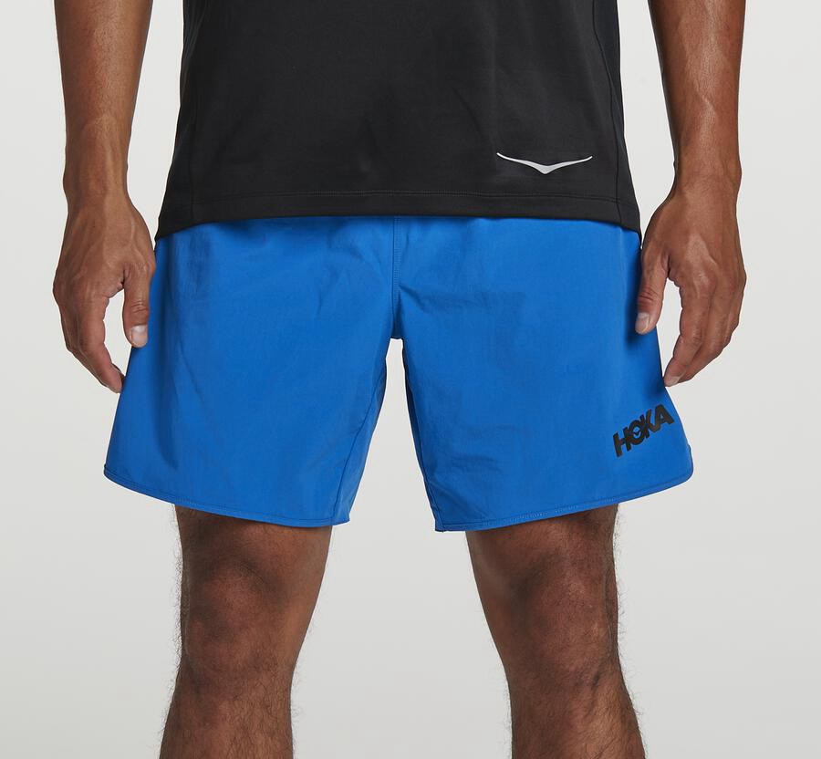 Hoka Mens Shorts NZ - Hoka Performance Blue (PVQ365107)